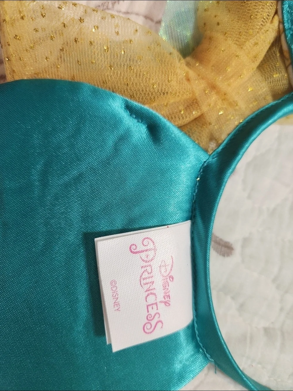 Disney Teal and Yellow Bow Minnie Ear Headband